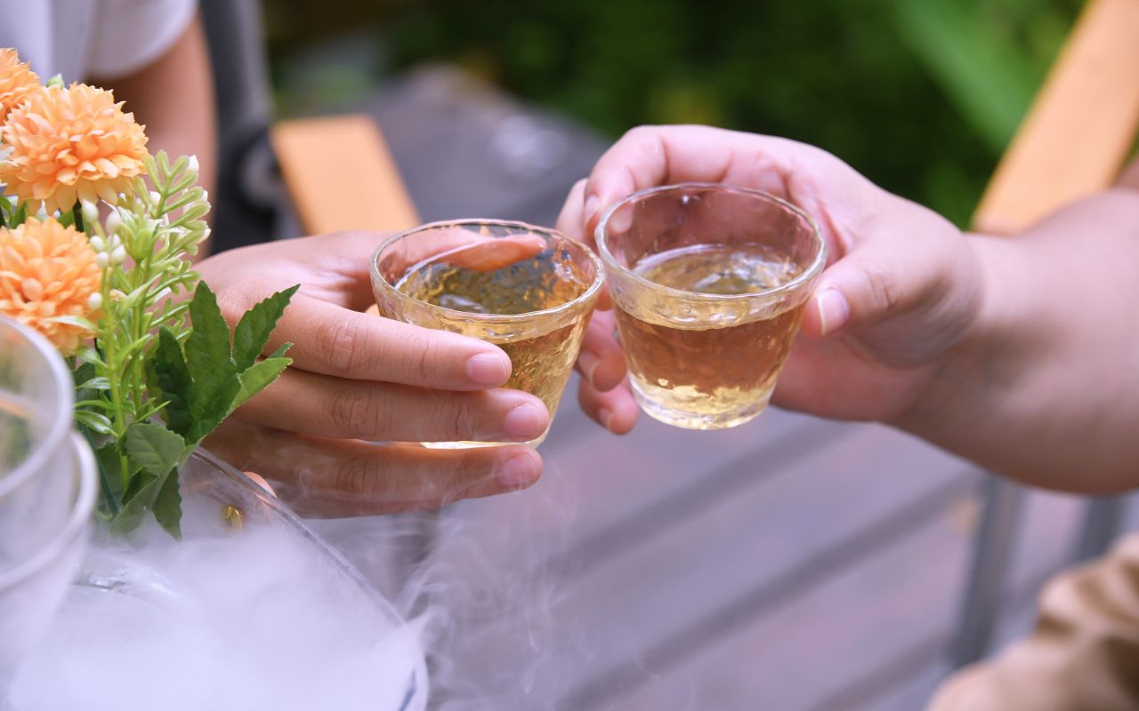 溪頭野餐冰茶