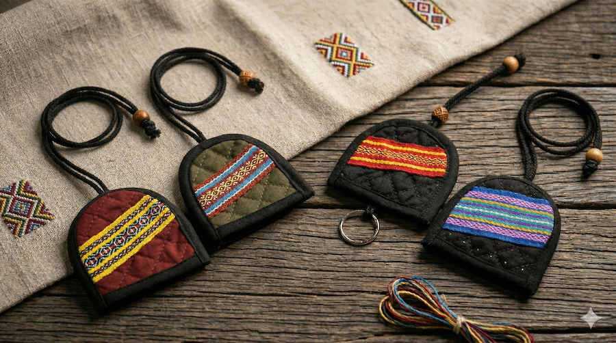 部落手工鑰匙收納包